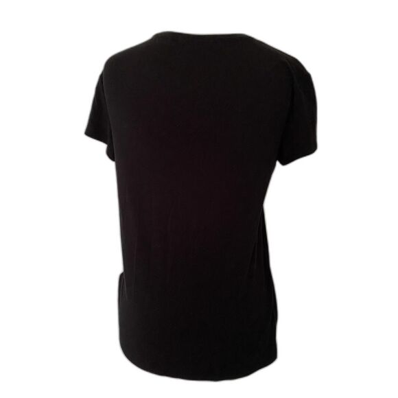 Athleta Black Side Knot Stretchy Short Sleeve Crewneck Top Tee Soft Fabric Sz S - Picture 5 of 6